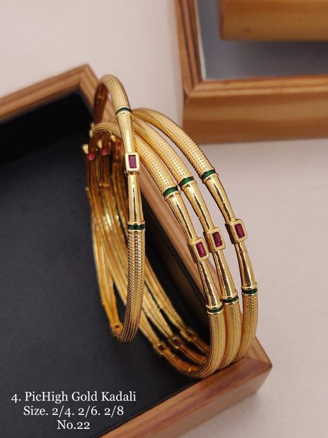 Gold Bangle For Women Classy, Gold Bangles Design Daily Wear, Aluminum Kitchen, Baby Jewellery, Gold Bangles For Women, Gold Necklace Simple, Bangles Set, Bangles Design, Brass Bangle