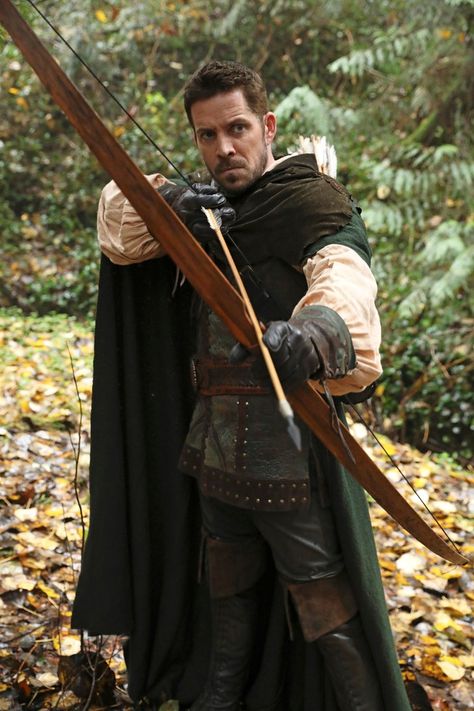 Robin Hood Is Already the Best Part About Once Upon a Time's Midseason Premiere Medieval Bandit, Robin Hood Outfit, Tougher Than The Rest, Robin Hood Costume, Sean Maguire, Outlaw Queen, Promotional Image, Medieval Clothing, Captain Swan