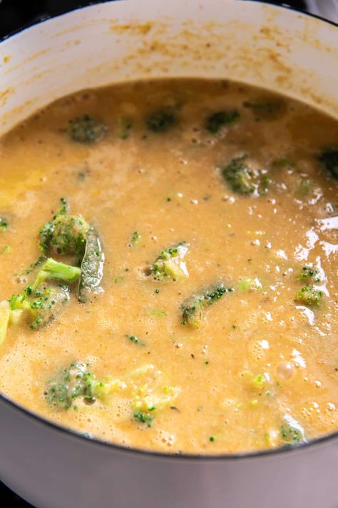 Soup Cozy, Creamy Broccoli Cheddar Soup, Half Baked Harvest Recipes, Creamy Broccoli Soup, Chicken Wild Rice Soup, Creamy Broccoli, Harvest Recipes, Broccoli Cheddar Soup, Broccoli Cheese Soup