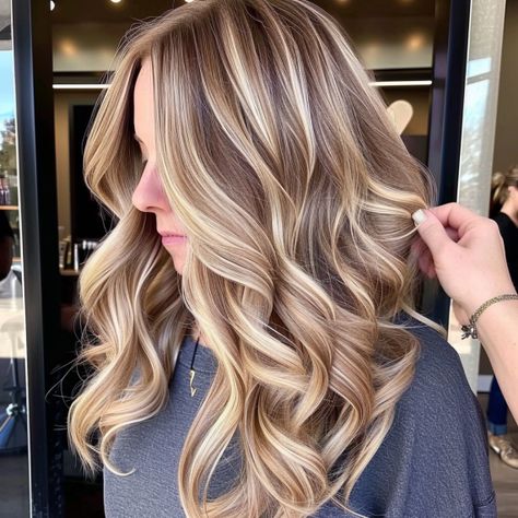 Champagne Highlights in Honey Blonde Hair Rambut Brunette, Summer Blonde Hair, White Tape, Brunette Hair With Highlights, Hairstyle Tutorials, Balayage Blonde, Gorgeous Hair Color, Dirty Blonde Hair, Brown Hair With Blonde Highlights