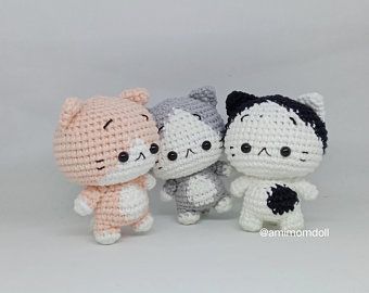 Cat Pattern Crochet, Cat Amigurumi Pattern, Knitting Bear, Crochet Project Free, Crochet Toys Free Patterns, Crochet Toys Free, Crochet Cat Pattern, Crochet Bunny Pattern, Cat Amigurumi