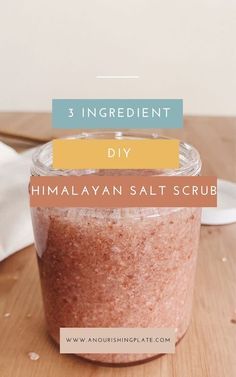 Scrub For Glowing Skin, Homemade Salt Scrub, Glowing Skin At Home, Himalayan Salt Scrub, Salt Scrub Diy, Salt Scrub Recipe, Diy Body Scrub Recipes, Diy Sugar Scrub Recipe, Sugar Scrub Homemade