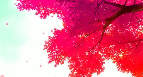 tumblr_ol6galHzcb1ub8o50o1_500.gif (500×270) Pixel Art Landscape, Red Cherry Blossom, Sky Gif, Sky Anime, Random Gif, Animated Banners, Cute Banners, Sakura Tree, Banner Gif