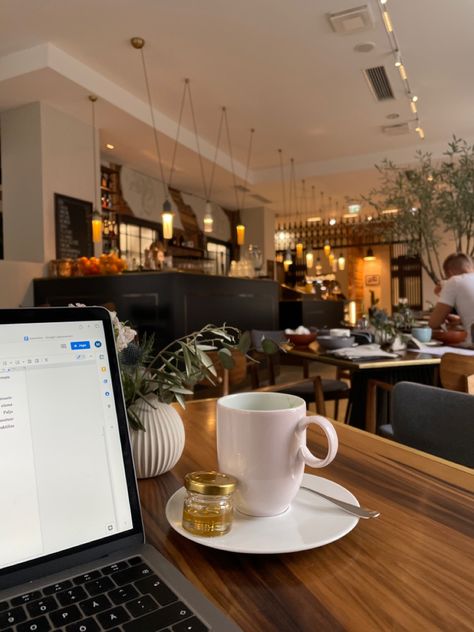 Laptop In Cafe Aesthetic, Working From A Coffee Shop, Working From Cafe Aesthetic, Work From Coffee Shop Aesthetic, Work Remote Aesthetic, Working In Coffee Shop Aesthetic, Working From Coffee Shop, Promotion Aesthetic Work, Laptop Coffee Shop