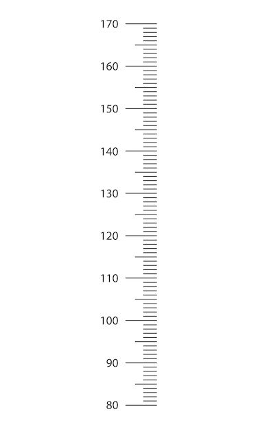 Stadiometer scale from 80 to 170 centime... | Premium Vector #Freepik #vector #length #height-measurement #centimeter #height Height Chart Template, 2025vision Board, Height Comparison Chart, Height Measurement Chart, Height Scale, Kids Height Chart, Vision Board Template, Weight Charts, Wonder Land