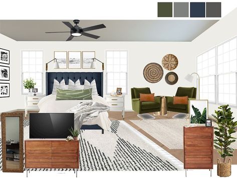 Jersey Shore House, Coastal Mid Century, Coastal Mid Century Modern, Mid Modern Century, Scandinavian Bed, Hawaii Beach House, Mid Century Coastal, Bohemian Bedroom Design, Scandinavian Design Bedroom