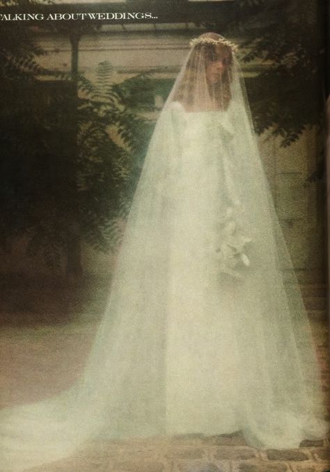 Yves Saint Laurent's Botticelli Bride David Bailey, Ysl Saint Laurent, Vogue Uk, Gothic Wedding, Vintage Bride, I Got Married, Dreamy Wedding, Pearl Buttons, Dream Wedding Dresses