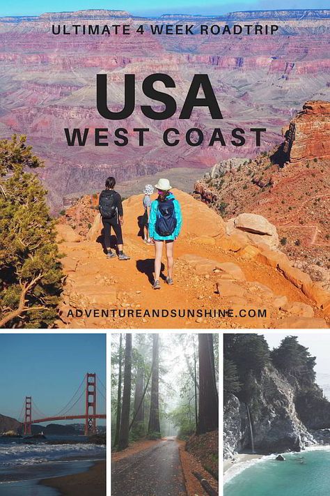 The Ultimate USA West Coast Road Trip -  4 weeks through California, Nevada, Utah and Arizona #roadtrip #usa #itinerary #california #nevada #utah #arizona Roadtrip With Kids, Northern California Road Trip, Usa Road Trip, West Coast Trail, Usa Trip, Road Trip Routes, West Coast Road Trip, Us Road Trip, Road Trip With Kids