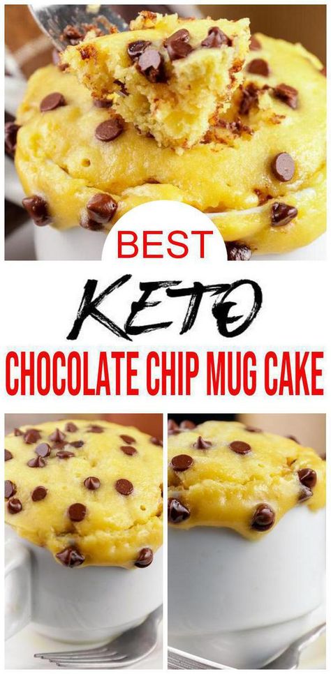 Check out this keto mug cake. Tasty low carb chocolate chip cookie simple & quick. Mug cake chocolate chip cookie recipe easy chocolate keto recipe. Great for keto breakfast, keto snacks or keto desserts.Stock your freezer w/ homemade baked goods. Make ahead healthy food to fill the freezer. Freeze the cookie to eat later.Make #chocolate chip cookie mug cake ahead of time for a healthy freezer meal desserts. Simple ingredients in your pantry or fridge. BEST ketogenic diet recipe #lowcarb Chocolate Chip Cookie Mug Cake, Cookie Mug Cake, Microwave Chocolate Chip Cookie, Desserts Simple, Low Carb Chocolate Chip Cookies, Low Carb Mug Cakes, Keto Mug, Chocolate Chip Mug Cake, Chip Mug