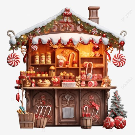 wooden stall at the holiday fair with sweets and lollipops in the evening time christmas market ch Christmas Market Art, Christmas Market Illustration, Wooden Stall, Christmas Market Stall, Christmas Street, Evening Time, Market Stalls, Ice Age, Night Market