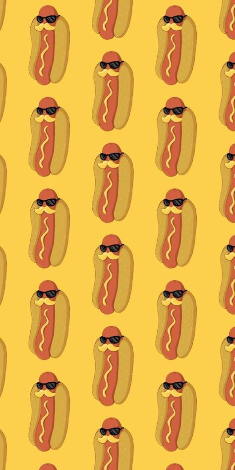 Hot Dog Drawing, Food Hot Dog, Pizza Wallpaper, Food Wallpapers, Iris Paper Folding, Dog Background, Conversational Prints, Red Hots, Food Wallpaper