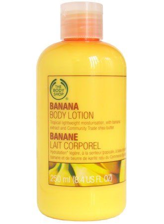 The Body Shop Banana Lotion Banana Perfume, The Body Shop Vanilla Perfume, Body Shop Vanilla Perfume, Banana Body Wash, Banana Milk Lotion, Banana Lotion, The Body Shop Almond Milk And Honey, Banana Scented Products, Scent Combos