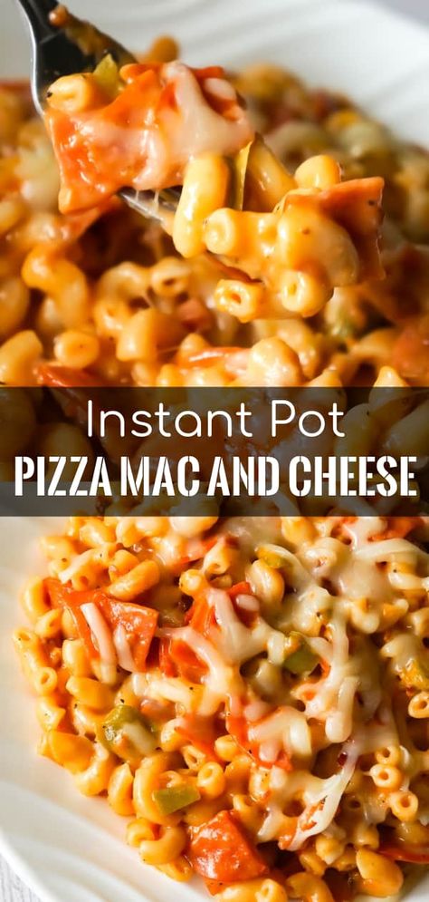 Easy Instant Pot Pasta, Pizza Mac And Cheese, Instant Pot Pizza, Cheese Diet, Instant Pot Pasta Recipes, Pressure Cooker Recipes Pasta, Pot Pasta Recipes, Hearty Pasta Recipes, Pressure Cooker Pasta