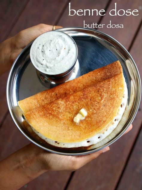 benne dosa recipe Benne Dosa, Masala Dosa, Millet Recipes, Breakfast Recipes Indian, Dosa Recipe, Gateaux Cake, Indian Dessert Recipes, Indian Breakfast, India Food