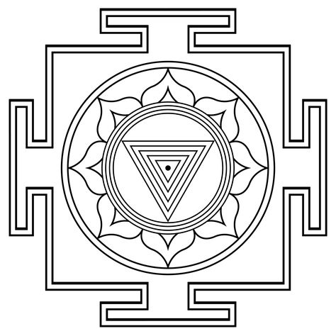 Kali Yantra Outline Kali Yantra, Yantra Tattoo, Kali Tattoo, Tibetan Mandala, Kali Ma, Shri Yantra, Sri Yantra, Kali Goddess, Lord Vishnu Wallpapers