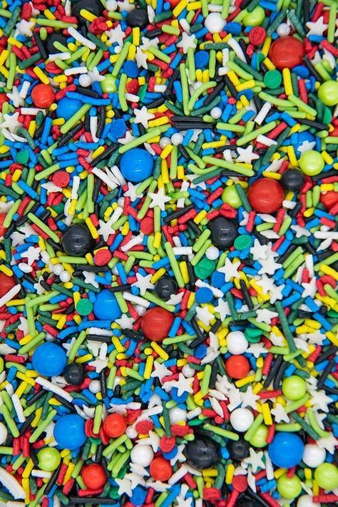 Superhero Sprinkles Mix | Comic Book Sprinkles Medley, Edible Blend Rock Candy Sticks, Sprinkle Medley, Birthday Cake For Husband, Star Sprinkles, Sugar Sprinkles, Sugar Crystals, Gum Arabic, Neon Glow, Baking Supplies