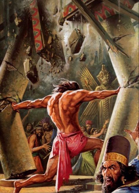 Long Hair Vs Short Hair, Samson Bible, Biblical Artwork, Woord Van God, Bible Artwork, Christian Illustration, Jesus Christ Painting, Bible Images, Bible Illustrations