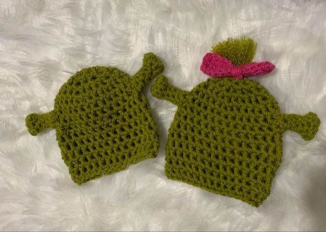 Shrek Beanie, Shrek Ears, Vans Slippers, Newborn Crochet Photo Props, Newborn Sets, Vinyl Paper, Crochet Slippers, Newborn Photo Props, Shrek