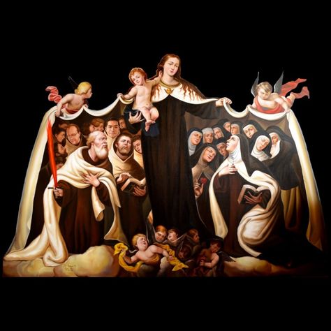 Nov 14 Feast of All Saints of the Carmelite Order All Carmelite Saints, Feast Of All Saints, Carmelite Saints, 19th Century Paintings, Catholic Images, All Saints Day, Catholic Art, Png Transparent Background, Png Transparent