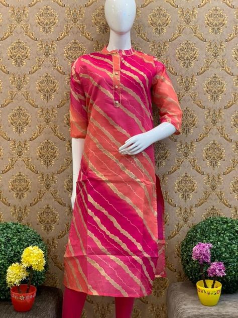 👉Order by whatsapp 8875877278👈 💕😍😍 *Beautiful printed Kota doriya Lining Kurtis with Gota work* 👗🥻💃🏻👰‍♀️💕 Fabric: *Kota Doriya kurti with Lining* Size: *L to xxxl (40 to 46)* Length: *42* Work: *Gota work on sleeves and neck* Sleeves: *Three Fourth (elbow length)* Single piece: *350+ shipping ✈️* . . . . . . . #jaipurikurti #designerkurti #kurtis #kurti #onlineshopping #ethnicwear #jaipur #fashion #dressmaterial #indianattire #indianwear #sareelove #kurtilover #lehenga #salwar Doriya Kurti Design, Jaipur Fashion, Work On Sleeves, Indian Kurti Designs, Indian Kurti, Gota Work, Kurti Design, Indian Attire, Kurti Designs