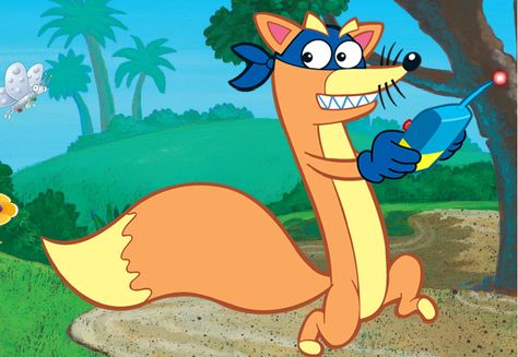 Swiper the fox Dora The Explorer Swiper, Childhood Tv Shows 2000s, Swiper Dora, Swiper No Swiping, Cartoon Up, Dora Explorer, White Board Drawings, Easy Cosplay Ideas, Childhood Crushes