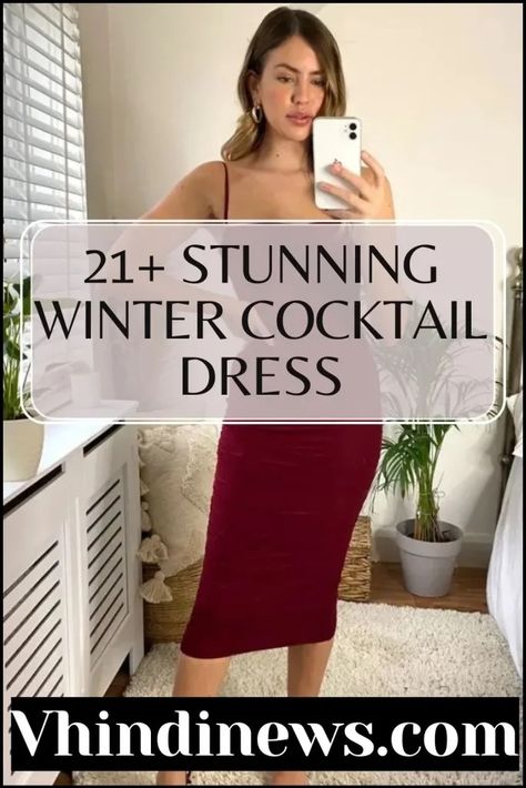 What to Wear for a Winter Cocktail Party: 21 Elegant Winter Cocktail Dresses to Sparkle in Style 50 Cozy Cocktail Attire, Holiday Cocktail Attire For Women, Cocktail Dress For Older Women Over 50, Winter Cocktail Outfit Classy, Winter Wedding Cocktail Attire, Cocktail Winter Outfit, What To Wear To A Cocktail Party, Winter Cocktail Dress Outfit, Winter Cocktail Outfits For Women