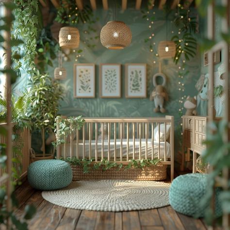 Twin Nursery Room, Sustainable Nursery, Safe Nursery, Organic Nursery, Nursery Decor Green, Cozy Baby Room, Nursery Items, Baby Boy Room Decor, Home Green