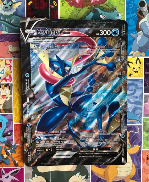 Greninja Pokemon Card, Greninja Pokemon, All Pokemon Cards, Cool Pokemon Cards, Books Collection, Pokemon Card, Cool Pokemon, Black Star, Pokemon Cards