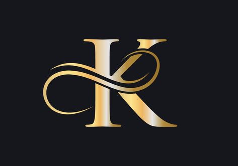 Letter K Font, K Logo, The Letter K, K Logos, Letter K, Fonts Alphabet, Color Dorado, Letter Logo, Fonts Design