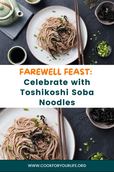 EN: A bowl of hot soba noodles is a traditional evening New Year’s Eve dish in Japan. Loosely translated, “toshikoshi” means to end the old year and enter the next. The soba noodles symbolize the bridge between the previous year and the new one. _____ ES: Un tazón lleno de fideos de soba es el platillo tradicional de año nuevo en Japón. Traducido, «toshikoshi» significa finalizar el viejo año y entrar en el nuevo. Los fideos soba simbolizan el puente entre los años. Soba Noodles Recipe, Noodles Recipes, Soba Noodles, Food Website, Noodle Recipes, Previous Year, Original Recipe, The Bridge, Favorite Food