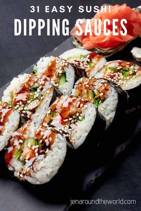 Seafood Free Sushi, Homemade Sushi Sauce, Sushi Roll Sauces, Homade Sushi Recipes, Sushi Sauce Recipes How To Make, Vegan Sushi Sauce, Sauce For Sushi Rolls, Sushi Sauces Recipes, Sushi Dipping Sauce Recipes