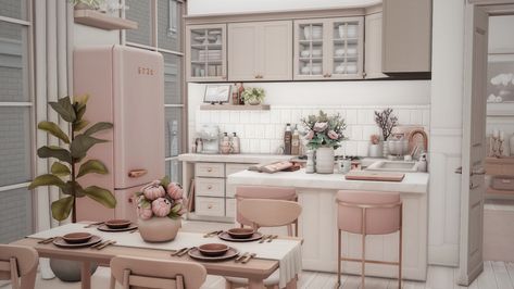 Sims 4 CC Apartment Build & Interior Sims 4 Cc Interior Design, 17 Culpepper House Sims 4 Layout, Sims 4 Cute Kitchen Cc, Sims 4 Coquette House, 17 Culpepper House Layout, Sims 4 Culpepper Apartment 17, Sims 4 Girly House, Sims 4 Girly Apartment, 17 Culpepper House Sims