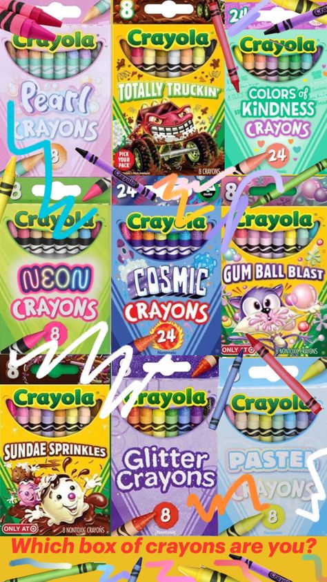 #crayola #crayon Crayola Crayon Colors, Crayola Crayons, Create Collage, Creative Play, Color Me, Crayon, Sprinkles, Gum, Cut Out