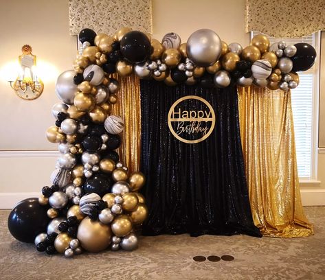 60th Birthday 60th Bday Decoration Ideas, Balloon Garland Curtain Backdrop, 60th Birthday Color Scheme, 60th Birthday Balloons Decoration, 60th Birthday Backdrop, 60th Birthday Decorations For Mom, 60th Birthday Ideas For Dad Decoration, 60th Birthday Backdrop Ideas, Prom Balloons