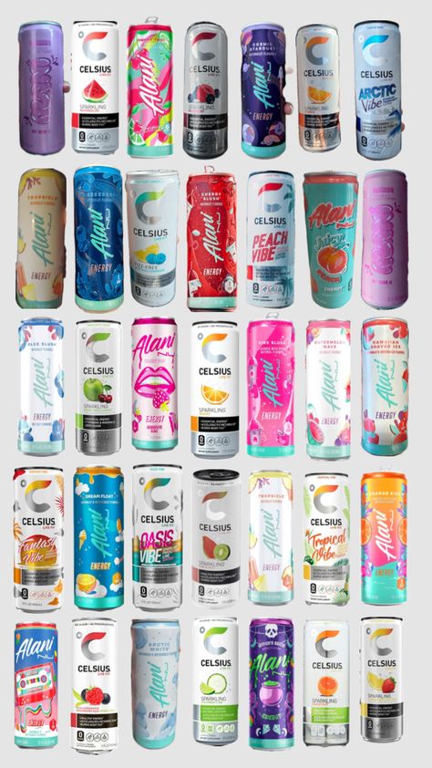 Celcius Flavors, Pink Slushie Alani, All Alani Flavors, Winter Wonderland Alani Drink, Alani Nu Energy Drink Recipes, Celsius Energy Drink Aesthetic, Alani Energy Drink, Athleisure Essentials, Best Energy Drink