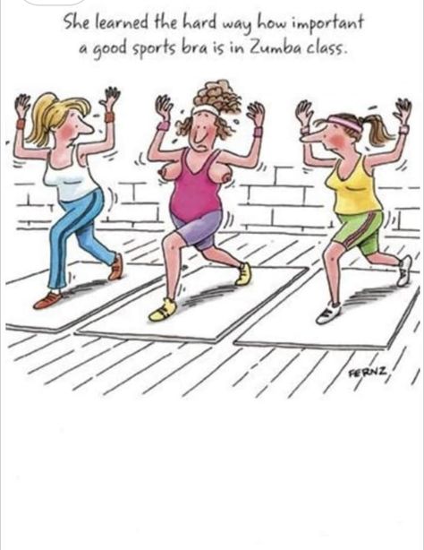 Funny Birthday Cartoons, Zumba Funny, Funny Birthday Pictures, Zumba Quotes, Hilarious Birthday Cards, Senior Humor, Old Lady Humor, Funny Postcards, Best Sports Bras