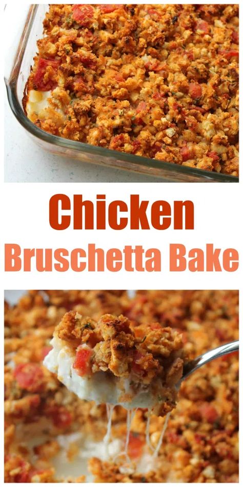 Meal To Take To Someone, Bruschetta Chicken Bake, Chicken Bruschetta Bake, Stove Top Stuffing Recipes, Chicken Bruschetta, Stove Top Stuffing, Take A Meal, Stove Top Stuffing Mix, Meal Train Recipes