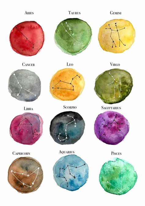 Star sign Constellation illustration By Nicole Lewis Astrology Art Illustration, Constellation Illustration, Crystals Art Drawing, Nicole Lewis, Zodiac Essential Oils, Horoscope Design, Star Sign Art, Arts Month, Constellation Art