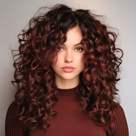 47 Stunning Dark Red Hair Color Ideas for 2023 Best Hair Colour For Curly Hair, Color Hair Ideas For Curly Hair, Curly Hair Color 2023, Curly Auburn Hair Naturally, Hair Color For Natural Curly Hair, Annalynne Mccord Hair Curly, Short Curly Hairstyles Color Ideas, Truffle Raspberry Hair, Curly Hair With Face Framing Bangs