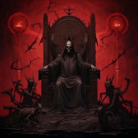 King On Throne, Skeleton King, Welcome To Home, Grim Reaper Art, Islamic Background, Gothic Fantasy Art, Pixel Art Characters, Ghost Pictures, Dont Touch My Phone Wallpapers