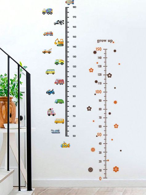 1pc/2pcs Cartoon Car/Flower Height Measurement Sticker For Children, Kids Growth Chart Wall Decal For Home Decoration, Self-Adhesive PVC, RemovableI discovered amazing products on SHEIN.com, come check them out! Wall Growth Chart, Kids Growth Chart, Height Measurement, Cartoon Car, Growth Chart, Car Cartoon, Toddler Room, Electronic Toys, Kids Beachwear