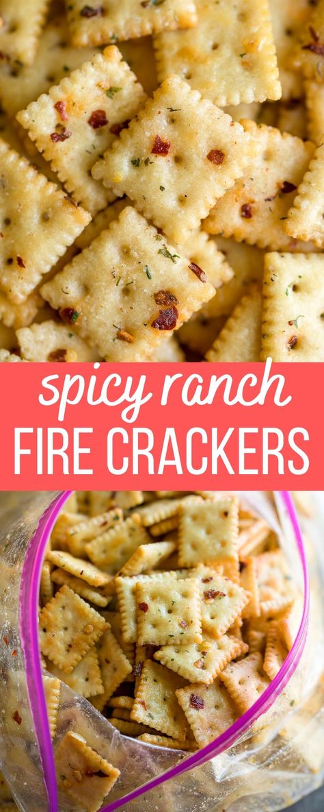 ranch seasoned saltine crackers Spicy Mini Saltine Crackers, Saltine Party Crackers, Snacks With Saltine Crackers, Cajun Fire Crackers, Crackers With Seasoning, Mini Saltine Fire Crackers, Saltine Recipes Snacks, Spicy Cracker Mix Recipes, Cowboy Crackers Recipes