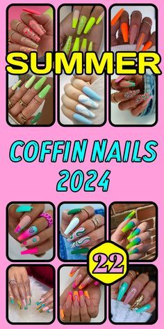 Neon Orange Nails, Neon Yellow Nails, Pride Nails, Summer Nails 2024, Beach Nail Designs, Fun Summer Nails, Cute Summer Nails, Summer Yellow, Neon Design