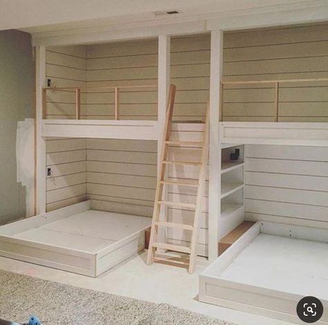 Bunk Room Ideas, Bunk Bed Rooms, Modern Bunk Beds, Small Bedroom Remodel, Bunk Beds Built In, Built In Bunks, Bunk Rooms, Bunk Beds With Stairs, Bunk Bed Designs