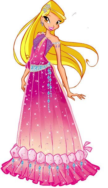 Stella Winx Club Ball Gowns Club Dresses Short, Fire Fairy, Klub Winx, Mikaela Hyakuya, Stella Dress, Bloom Winx Club, Cartoon Girl, Club Style, Winx Club