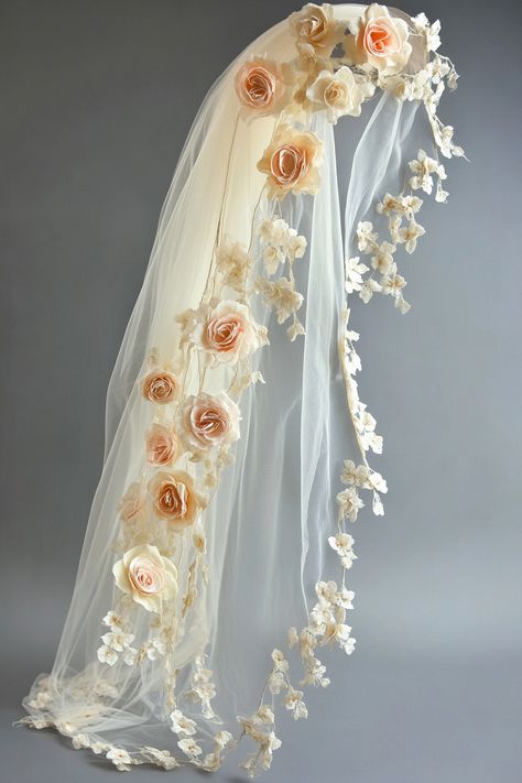 Wedding veil design. Ivory tulle with monogrammed edges and embedded rose motifs

Are you a soon-to-be bride looking for unique ways to switch up traditional wedding styles? Sink your curious eyes into our extensive list of finely-decorated embroidered wedding veils, bound to add a personal touch to your big day. No longer is the veil just a simple sheer fabric, it's your…

Read more: https://tastywed.com/generated-post-38-detailed-embroidered-wedding-veil-collections/ Long Flower Veil, Boho Veil Bohemian Bride Floral Crowns, Wedding Veil Flowers, Colorful Veil Wedding, Traditional Wedding Styles, Embroidered Wedding Veil, Grunge Wedding, Boho Veils, Ivory Veil