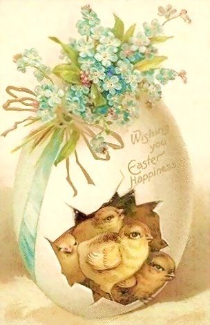 Wishing You Easter Happiness Lucky Ducky, Easter Graphics, Vintage Easter Postcards, Vintage Easter Cards, Postal Vintage, Easter Postcards, Easter Prints, Easter Images, Easter Pictures