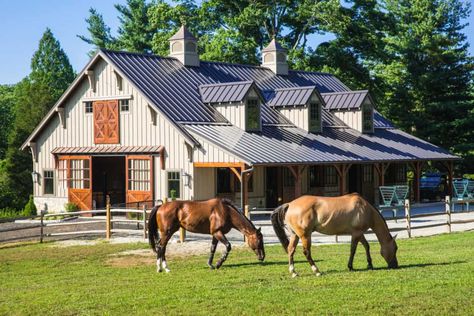 Equine Facility in Wilmington, DE | B&D Builders Dude Ranch House, Stable Exterior, Barn Blueprints, Equine Facility, Barn Exterior, Barn Builders, Horse Barn Ideas Stables, Horse Barn Designs, Dream Horse Barns