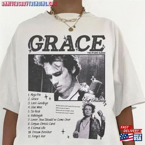 Jeff Buckley Grace, Concert Merch, Jeff Buckley, Tour Merch, Fan Shirts, Concert Tshirts, Band Shirts, Love Shirt, Tour T Shirts