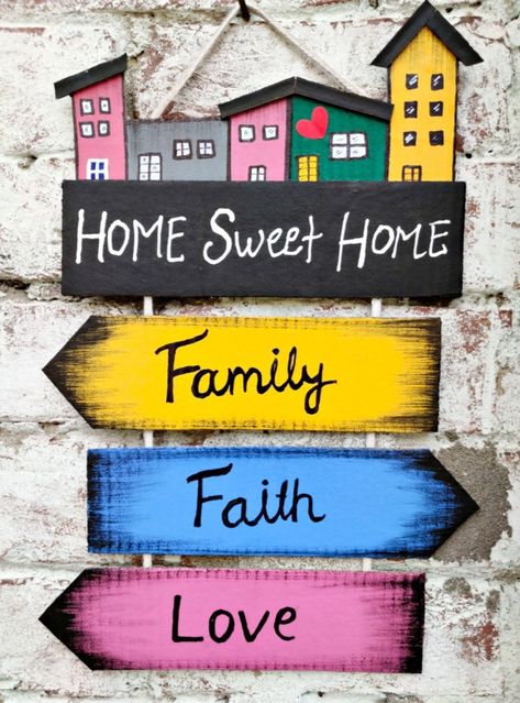 Cardboard Wall Hanging | Home Sweet Home Home Decor Cardboard Diy, Home Wall Hanging Quotes, Home Sweet Home Wall Hanging, Diy Wall Decor Using Cardboard, Cardboard Wall Hanging Crafts, Wall Decor Using Cardboard, Cardboard Frame Diy Wall Decor, Wall Hanging From Cardboard, Cardboard Diy Home Decor